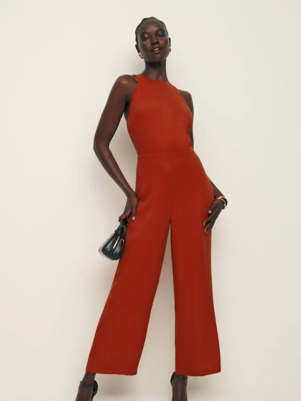 Reformation Lucia Jumpsuit Sundried Tomato Red Size 4 NWT